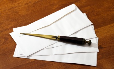 Envelope with opener.